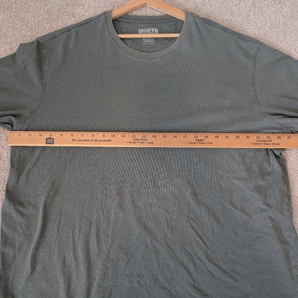 Duluth Trading Longtail T-Shirt Men's XXL Relaxed Fit Long Sleeve Gray Green - Picture 8 of 9
